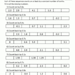 Countingdecimals And Decimals Worksheets Grade 6