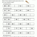 Counttens Worksheets Regarding Number Patterns Worksheets 3Rd Grade