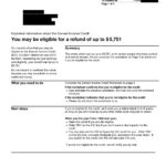 Cp09 Notice Possible Unclaimed Earned Income Tax Credit Refund Or Earned Income Credit Worksheet