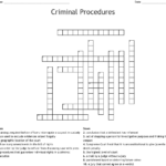 Criminal Justice Crossword  Wordmint Within Due Process In Criminal Proceedings Worksheet Answers