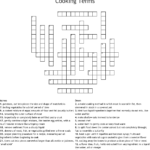 Culinary Terms 1 Crossword  Wordmint Throughout Cooking Terms Worksheet