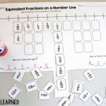 Cut  Paste Third Grade Math Activities Throughout Equivalent Fractions On A Number Line Worksheet