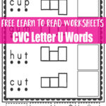 Cvc Worksheets Cut And Paste Letter U  Only Passionate Curiosity Inside Cut And Paste Alphabet Worksheets