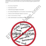 Cyberbullying  Esl Worksheetpannazuzanna Pertaining To Cyber Bullying Worksheets Activities