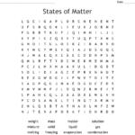 Cycles Of Matter Word Search  Wordmint With Regard To Search For Matter Vocabulary Review Worksheet Answers