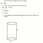 Cylinder Formula Students Are Asked To Write The Formula For The Throughout Volume Of A Cylinder Worksheet Pdf