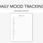 Daily Mood Mental Health Depression Anxiety Therapy  Etsy Also Printable Mental Health Worksheets