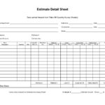 Data Carried Forward From Takeoff Quantity Survey Sheet In Quantity Surveyor Excel Spreadsheets