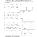 Date Pd Chemistry  Unit 7 Reaction Equations Worksheet 1 With Regard To Chemistry Unit 4 Worksheet 1