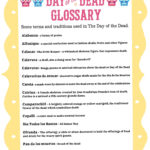 Day Of The Dead Glossary Dia De Los Muertos Terms  Traditions For Dia De Los Muertos Worksheet