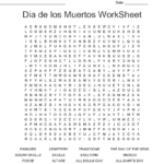 Day Of The Dead Word Search  Wordmint Regarding Dia De Los Muertos Worksheet