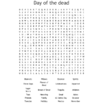 Day Of The Dead Word Search  Wordmint Throughout Dia De Los Muertos Worksheet Answers