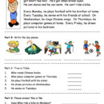 Days Of The Week  Easy Reading Comprehension Worksheet  Free Esl Within Easy Reading Worksheets