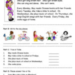 Days Of The Week  Simple Reading Comprehension Worksheet  Free Esl Within Esl Reading Comprehension Worksheets For Adults