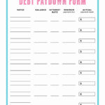 Debt Payoff Worksheet Pdf Itemized Deductions Worksheet And Free Printable Debt Payoff Worksheet