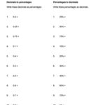 Decimal To Percent Worksheet  Examples And Forms Together With Comparing Decimals Worksheet