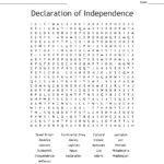 Declaration Of Independence Word Search  Wordmint Along With Declaration Of Independence Worksheet Answer Key