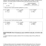 Density Calculations Worksheet I Throughout Density Calculations Worksheet Answer Key