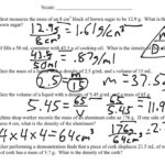 Density Calculations Worksheet  Science  Showme In Density Calculations Worksheet Answers