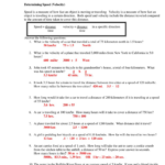 Determining Speed Velocity Worksheet Answers  Briefencounters For Determining Speed Velocity Worksheet Answers