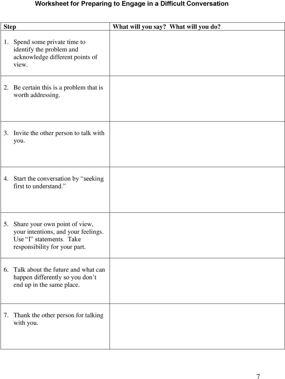 Difficult Conversations How To Discuss What Matters Most  Pdf As Well As Difficult Conversation Preparation Worksheet