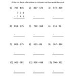 Digit Subtraction Printable Second Grade Math Worksheets Unique With Regard To Inequalities Practice Worksheet