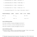 Direct And Inverse Variation Worksheet Inside Direct And Inverse Variation Worksheet Answers