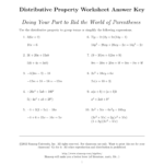 Distributive Property  Answers With Regard To Distributive Property Worksheet Answers