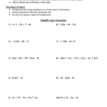Distributive Property Combining Like Terms Worksheet Math Worksheets And Distributive Property Worksheets 7Th Grade