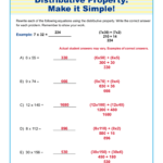 Distributive Property Make It Simple  3Rd Grade Math Worksheets Together With Distributive Property Worksheet Answers
