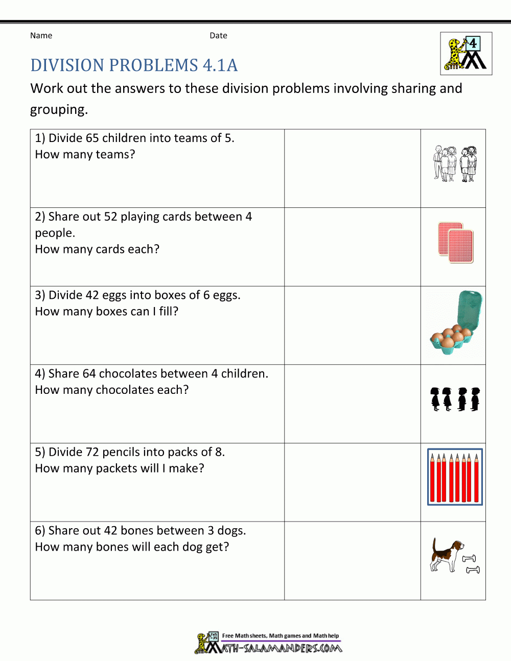 Division Worksheets Grade 4 Throughout Maths Worksheets For Class 4