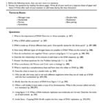 Dna The Molecule Of Heredity Reading Guide Inside Dna The Molecule Of Heredity Worksheet Answers