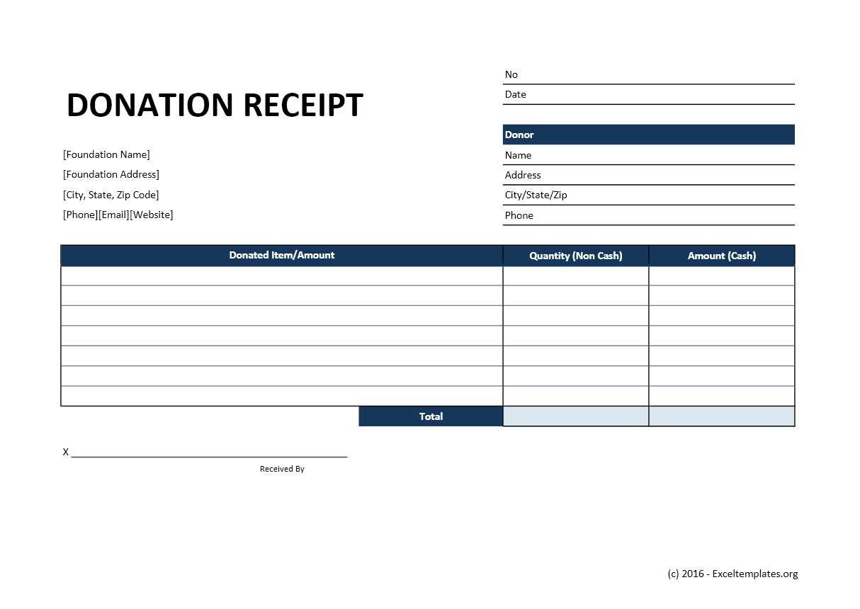 Donation Receipt Template | Excel Templates | Excel Spreadsheets With Donation Spreadsheet Template