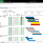 Download The Gantt Chart Template For Office 365 From Vertex42.com ... Inside Excel Spreadsheet Gantt Chart Template