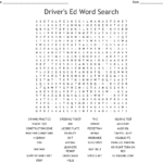 Driver Education Word Search  Wordmint Inside Printable Worksheets For Drivers Education