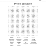 Driver Education Word Search  Wordmint Intended For Printable Worksheets For Drivers Education