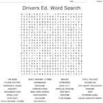 Driver Education Word Search  Wordmint Regarding Printable Worksheets For Drivers Education