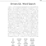Drivers Ed Word Search  Wordmint For Printable Worksheets For Drivers Education