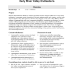 Early River Valley Civilizations With River Valley Civilizations Worksheet Answer Key