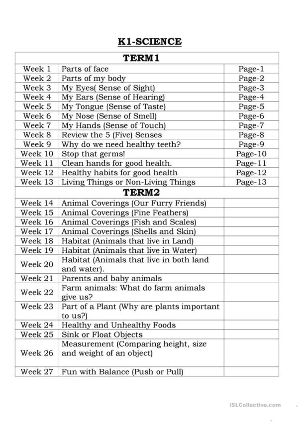 Physical Science Worksheets — Excelguider.com