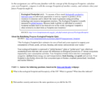 Ecological Footprint Assignment For Ecological Footprint Worksheet