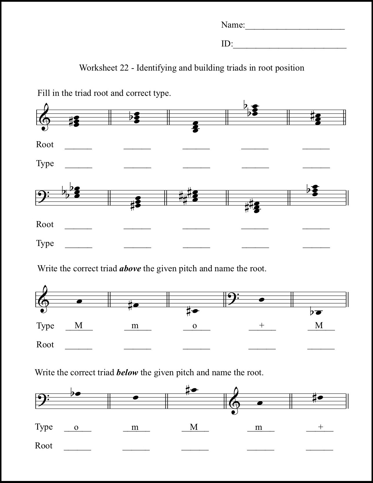 Education Along With Music Theory For Beginners Worksheets
