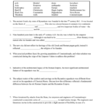 Eebyzantinevideoqsts2012 For Rome Engineering An Empire Worksheet
