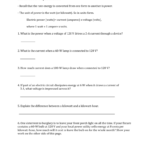 Electric Power Worksheet Also Electrical Power Worksheet Answers
