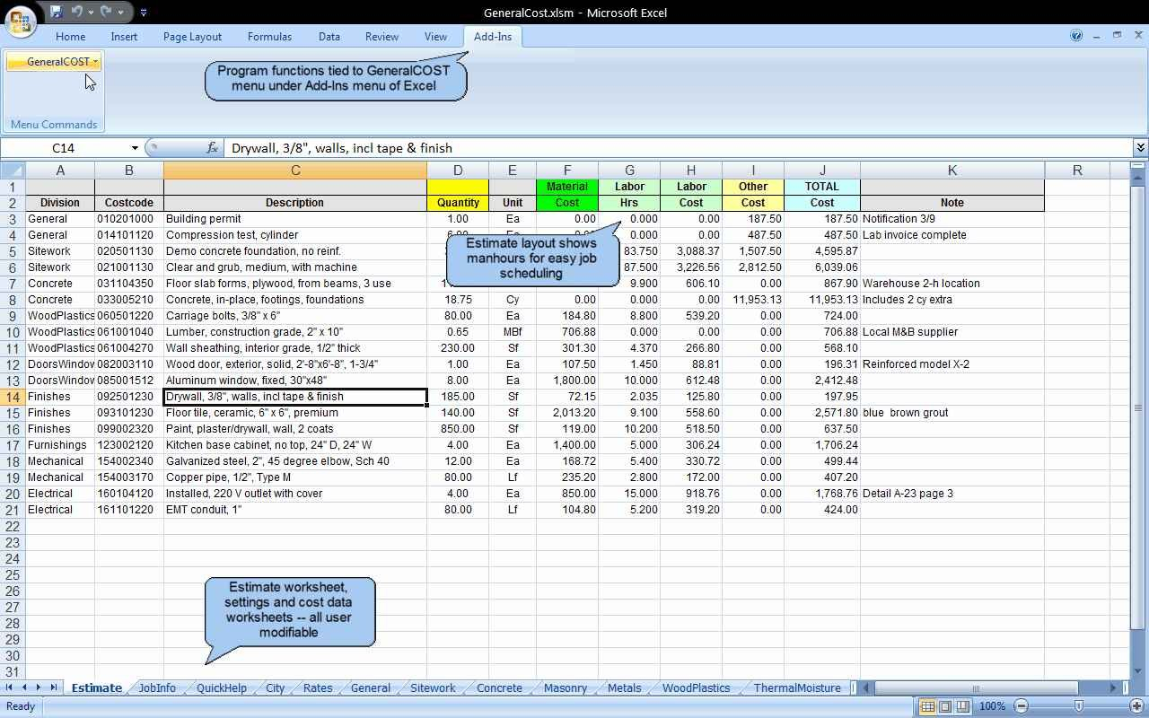 Electrical Estimating Spreadsheet Template And Electrical Takeoff ... With Regard To Electrical Estimating Spreadsheet