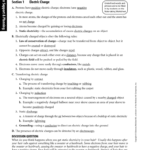 Electricity Notes Answer Key Within Charge And Electricity Worksheet Answers