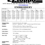 Embroidery Order Form | Embroidery Order Forms   Embroidery Order ... Regarding Embroidery Pricing Spreadsheet