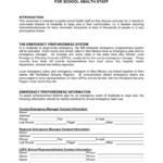 Emergency Preparedness Worksheet Throughout Emergency Plan Worksheet