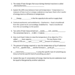 Energy And Heat Test Review Pertaining To Specific Heat Chem Worksheet 16 1 Answer Key