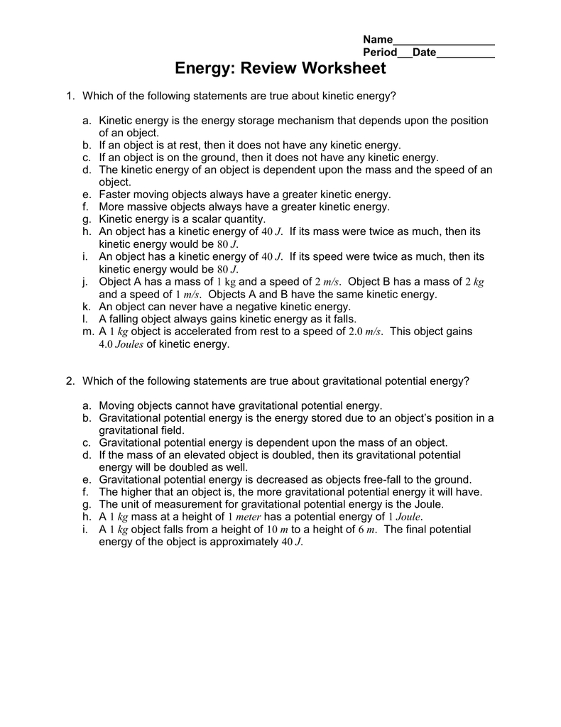 Energy Review Worksheet As Well As Energy Review Worksheet